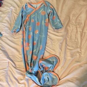 Blue and Orange Baby Knotted Gown